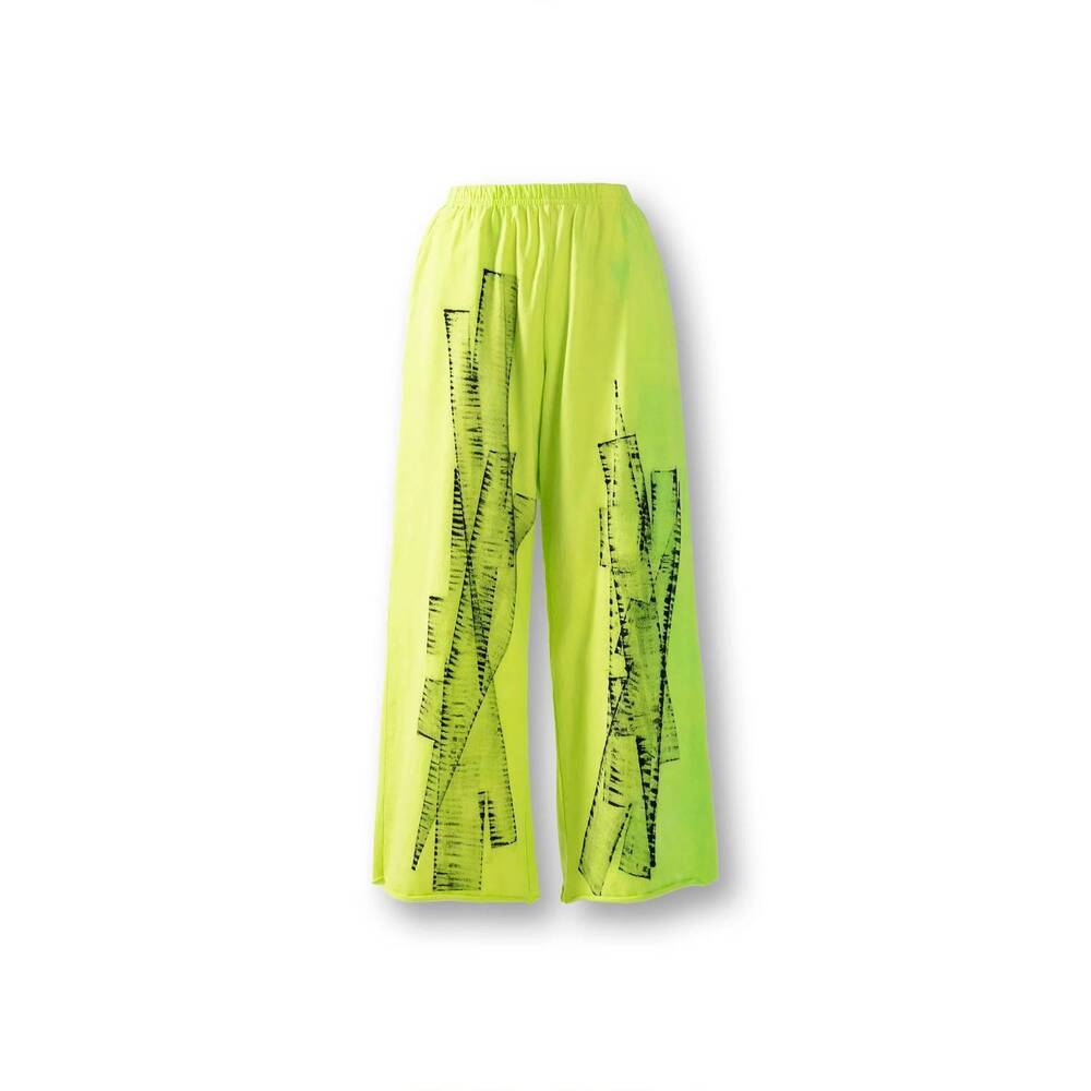NEW CYNTHIA ASHBY women's kiko graphic pant in neon